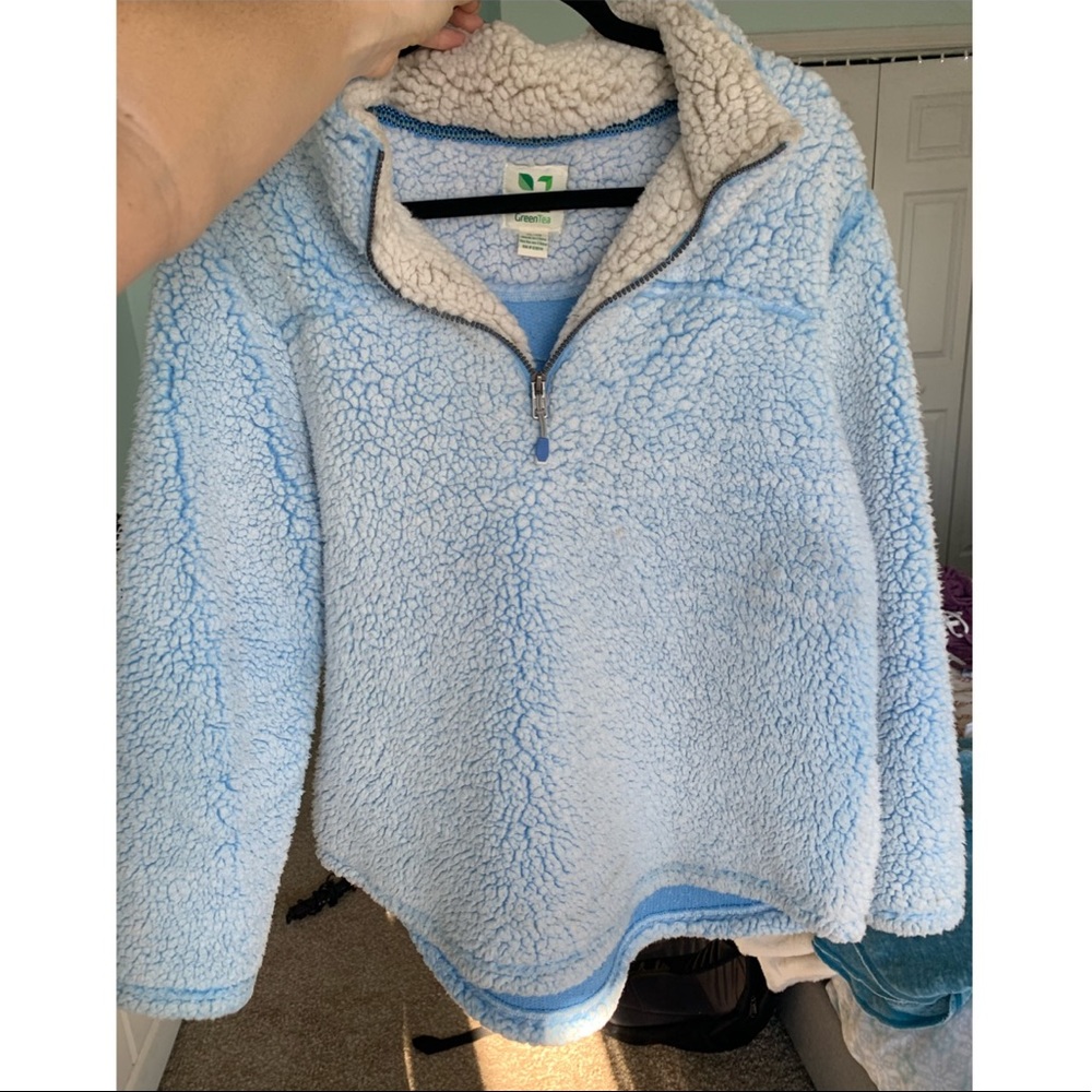 GreenTea Fluffy Sherpa Pullover XL